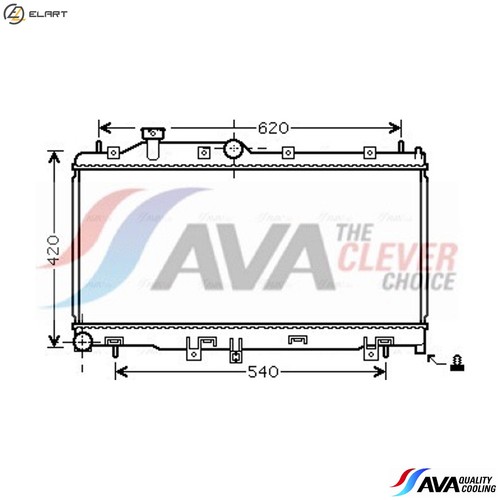 Radiator engine cooling su2065 - engine,
