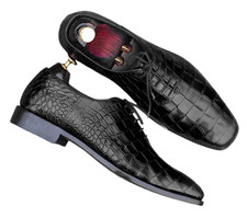 Handmade Men Black Alligator