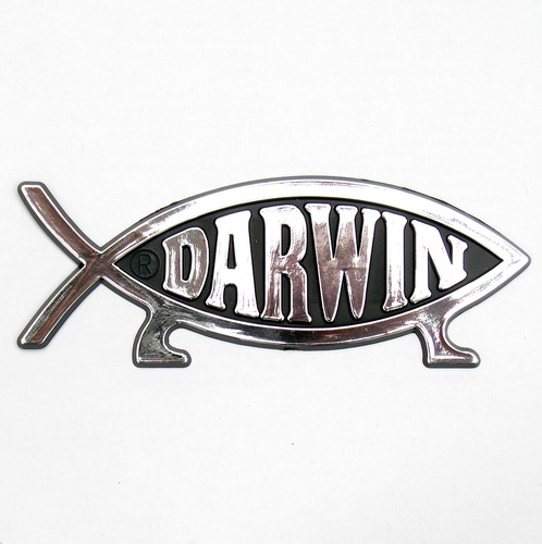 Darwin fish car - (on,