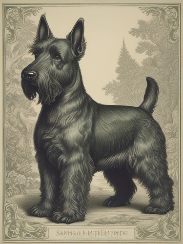 Scottish terrier vintage - scottish,