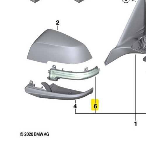 Genuine bmw left mirror - left,