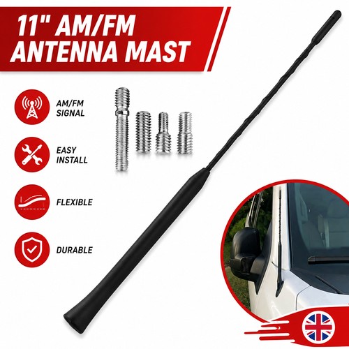 Inch car antenna mast - inch, black