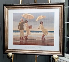 The Picnic Party by Jack Vettriano Large Deluxe Framed Art Print Romantic