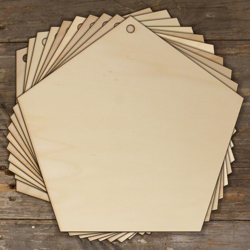 10x wooden pentagon - 10x, craft