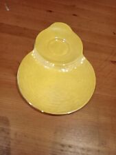 Maling Pottery Yellow Lustre Tennis Plate