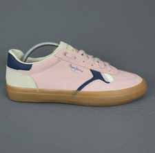 New Pepe Jeans Travis Retro Pink Rosa Suede Womens Trainers Uk 8 Eur 41