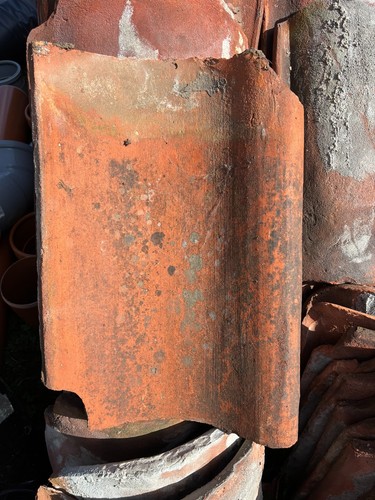 Clay pan tiles and ridge