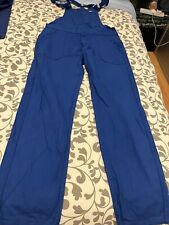 Men's work overall bib'n braces made in France size 32/34 UK Blue very good