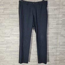 Mens TU Trousers Blue Waist 32 Leg 31 Tapered Formal Dark Navy Comfort 