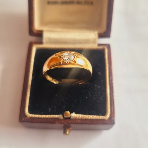 Diamond 18ct gold ring vintage - 18ct,