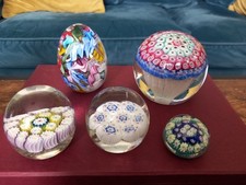 Glass Paperweights Group  X5