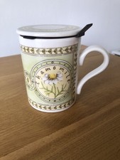 ARTHUR WOOD MUG WITH LID AND INFUSER Lavender, Camomile, Rose Hip  HERBS DESIGN