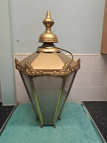 Vintage large hexagonal brass - large,