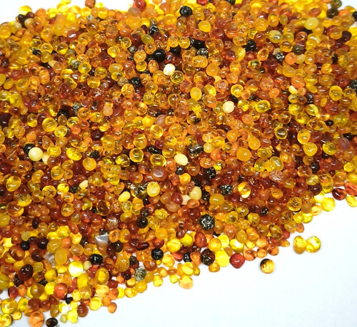 Small natural amber beads - natural,