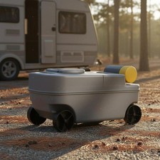 Portable waste tank wheel - tank,
