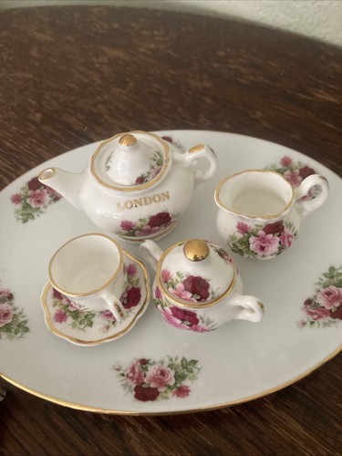 Miniature tea porcelain set - tea,