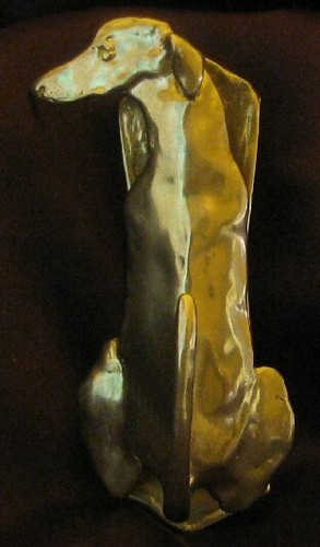 Greyhound solo door knocker - greyhound,