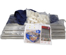 Children's Ball Pit Baby Playpen Mesh Walls Blue Frame KM5