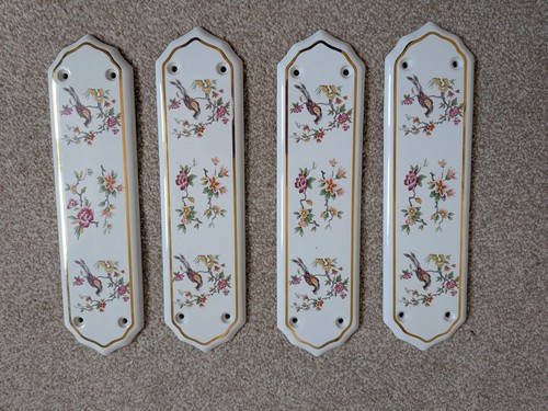 Porcelain door finger push - porcelain,
