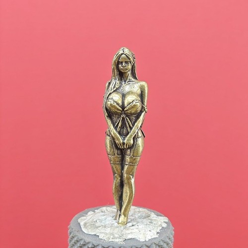 Solid brass erotic female art - erotic,