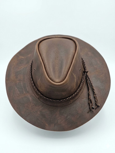 Distressed brown leather - distressed,