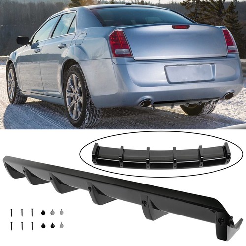 Gloss black rear bumper - black,