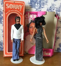 Sonny & Cher 13” Action Dolls - Vintage 1976 Mego Corp