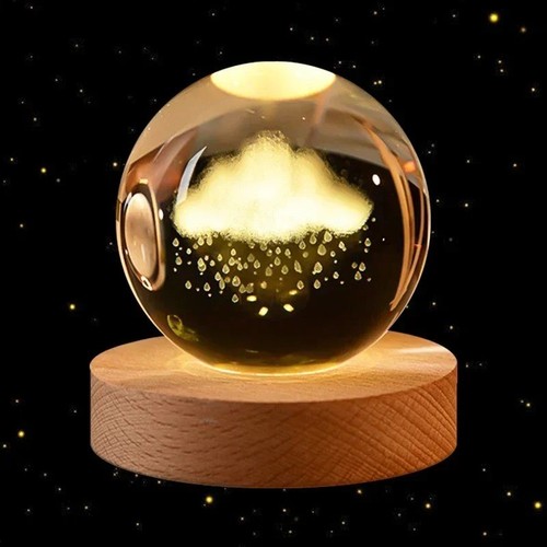 Crystal ball with wooden - ball,