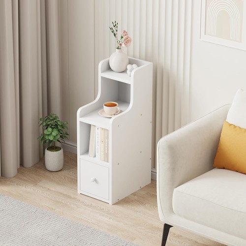 Narrow bedside table 20cm slim - bedside,