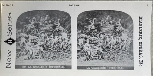 Vintage satanic stereoview - vintage,