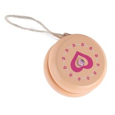 Cute Cartoon Pattern Wooden Yoyo Ball Toy Early Education Toy For Kid (Pink
