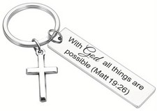 Bible Verse Keychain Christian