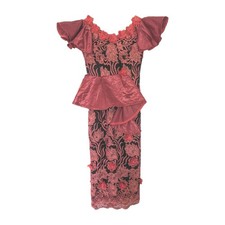 Red Ruffle Black Lace Fiesta