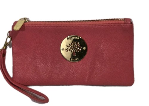 Mulberry wristlet wallet - wallet, coral