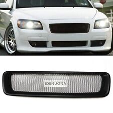 1x Matte Black Fiberglass Front Bumper Grille Mesh Cover For Volvo C30 2007-2009