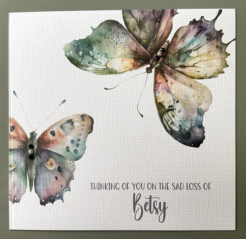 Personalised sympathy card - personalised,