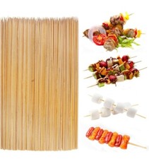 Bamboo BBQ Skewers 25cm- 300-Pack for Barbecue, Kebab, Fruit - Wooden Sticks