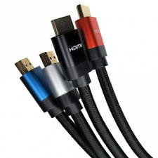 8k HDMI Cable Braided Ultra HDR v2.1 Hi Speed Video Coloured Hood 50cm to 5m