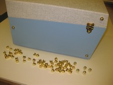 DANSETTE VINTAGE  RECORD PLAYER CABINET SPARES Dome feet x 3