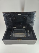 Antique Swiss Cylinder Music Box in Wood Case - Plays READ