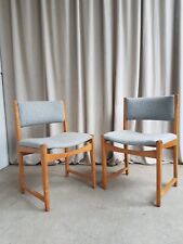 Vtg Mid Century Set 2 Danish Oak Dining Chairs By Peter Hvidt Scandi  Retro R300