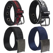 Bench Mens Canvas Belts Adjustable Regular Size Woven Belt with Branded Buckle