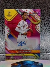 Xavi Simons 2024-25 Topps Finest UCC Auto Pink Refractor /125 Leipzig & Spurs