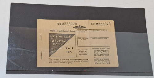 Motor fuel ration book very - book,