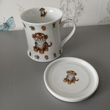 Lesser and Pavey Mug Baby Tiger Cub with coaster/lid Fine China