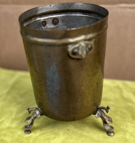 Antique copper and brass log - brass,