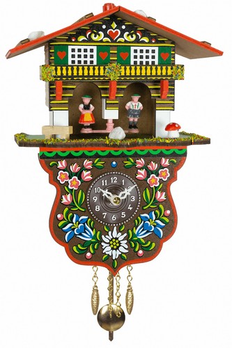 Black forest clock swiss house - forest,