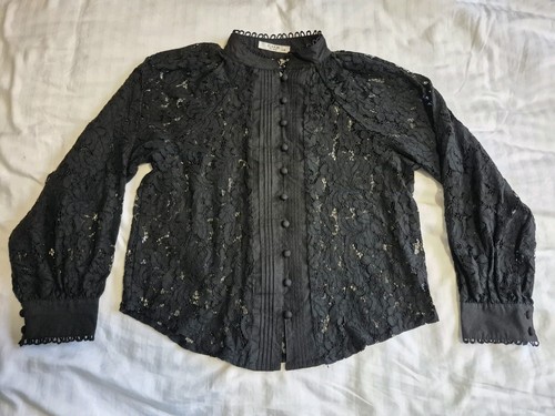 Black lace victorian high neck - high,