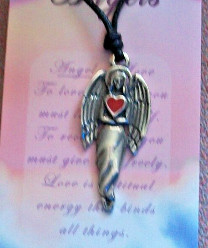 Guardian angel pewter pendent - guardian,