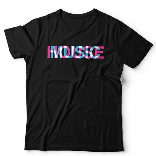 House music tshirt glitch - house, logo